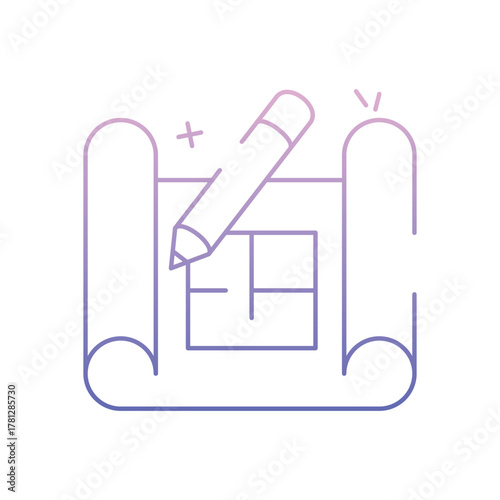 Architecural Plan vector icon