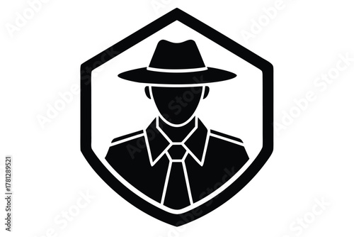 park ranger vector icon