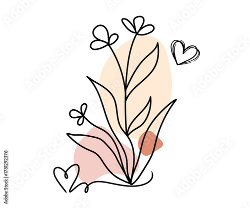 floral design element, little flower