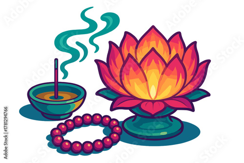 Traditional Chinese purple teapot, mooncake, and wooden mold on a slatted tea tray