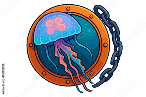 Colorful feathered headdress and traditional maraca musical instrument on a bright background