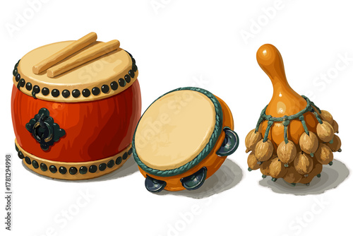 Stylized key and city skyline silhouette logo concept against a gradient sunset circle