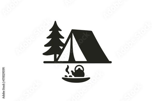 Retro style space rocket launch ascending into the starry night sky above the planet horizon