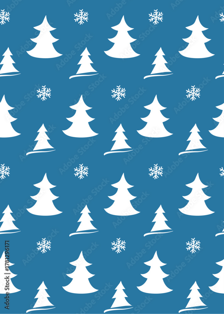 Obraz premium Christmas tree. a pattern with Christmas tree. cute decor.