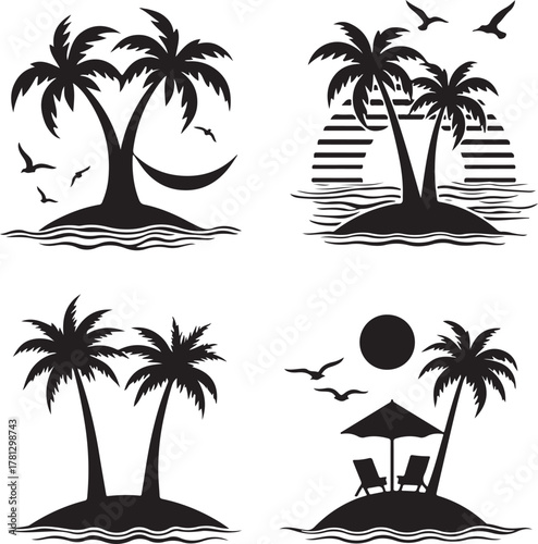 palm tree vector icon
