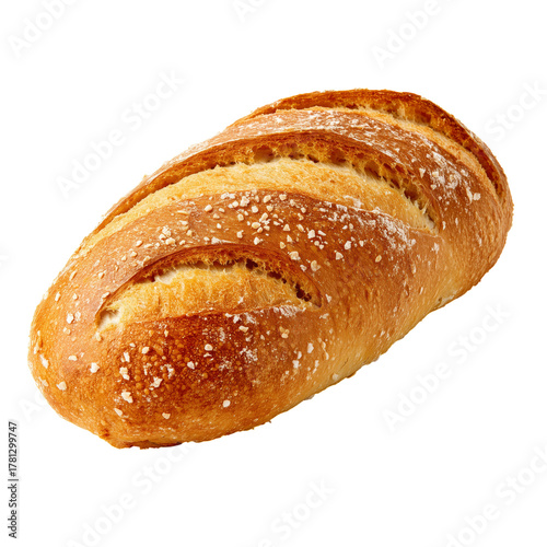 Freshly Baked Artisanal Bread Loaf on a Clean Surface Ready for Slicing