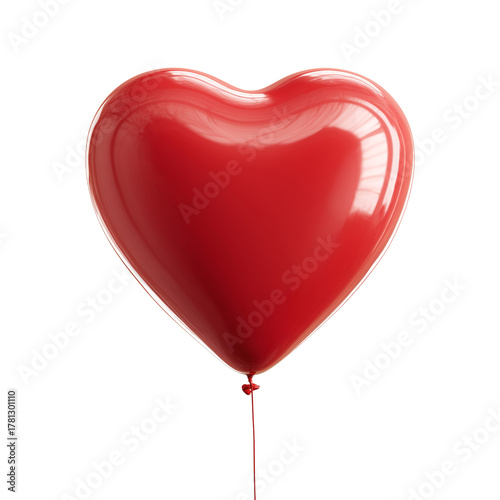 Heart-shaped Red Balloon Floats Gently in Bright Indoor Setting During Celebr...