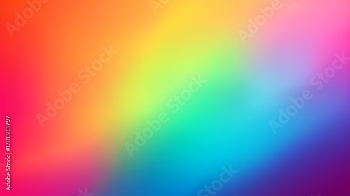 Abstract rainbow gradient background. Vibrant colorful blurred spectrum of light. Soft mesh texture for modern design