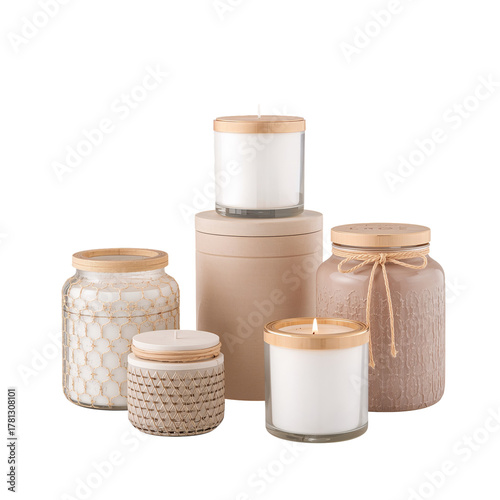 Candles of Different Shapes and Sizes Arranged on a Table for Home Decor and ...