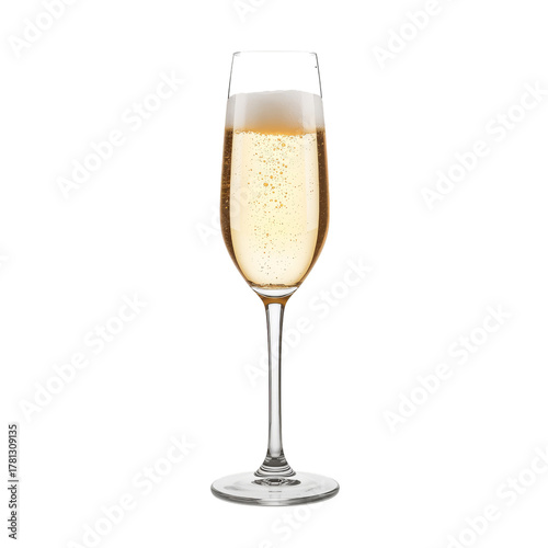 Celebrate Special Moments With Sparkling Beverage in Elegant Glass During Hap...