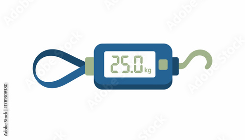 A sy luggage scale with an easytoread digital display designed to prevent excess baggage fees on trips.