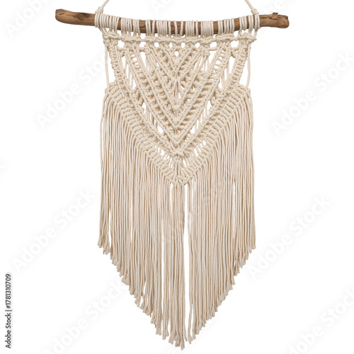 Handcrafted Macrame Wall Hanging With Intricate Design and Natural Texture fo...