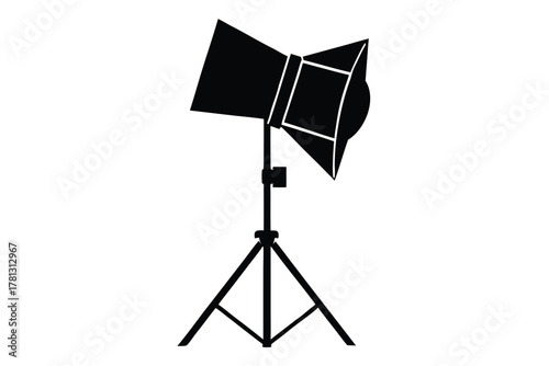 studio light vector icon silhouette