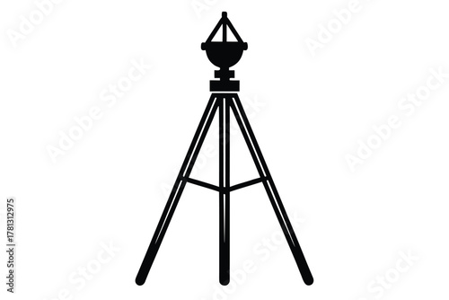 tripod vector icon silhouette