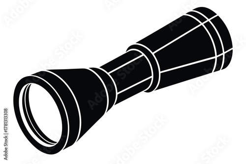 flashlight vector icon silhouette