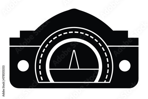 exposure meter vector icon silhouette
