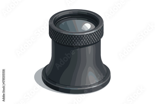 Professional jeweler's loupe magnifying glass used for detailed inspection and precision work