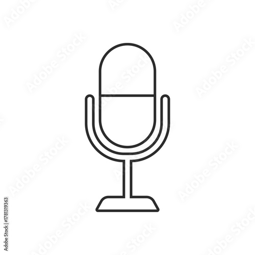 マイク、ラジオ、スピーチ、トーク、会議、ミーティング、Web会議のイラスト