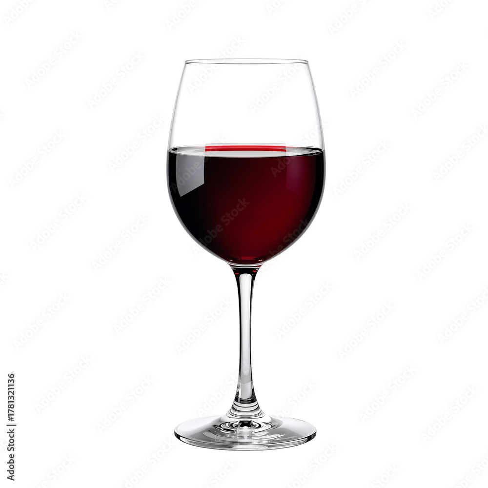 Fototapeta premium Enjoying a Glass of Red Wine at a Cozy Dinner in the Evening.