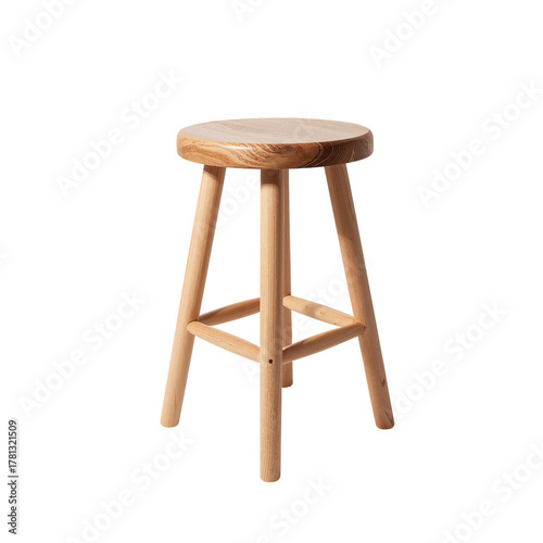 Simple Wooden Stool for Home Decoration or Kitchen Use