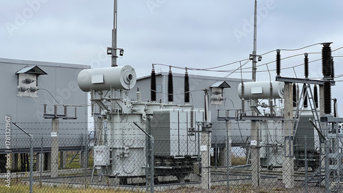 high voltage transformer substation