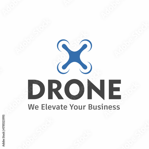 Drone Vector Logo – Modern Aerial Camera Emblem for Technology or Media Company