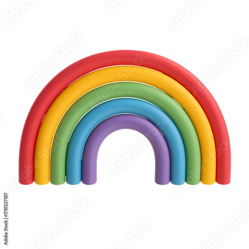 Bright and Colorful Plastic Rainbow Toy for Creative Playtime Fun