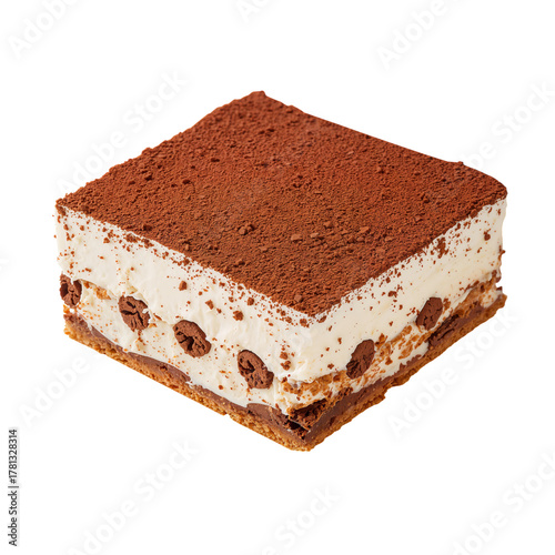 Delicious Chocolate Dessert With Creamy Layers and Cocoa Topping Served on a ...