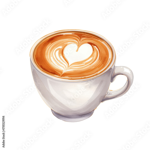 Barista Skillfully Creates Heart Latte Art in a Cozy Coffee Shop on a Sunny Day.