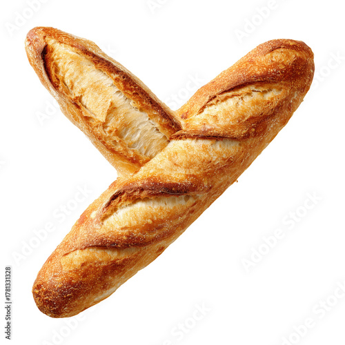 Freshly Baked Bread Loaf Shaped Like a Letter, Perfect for Sandwiches or Arti...