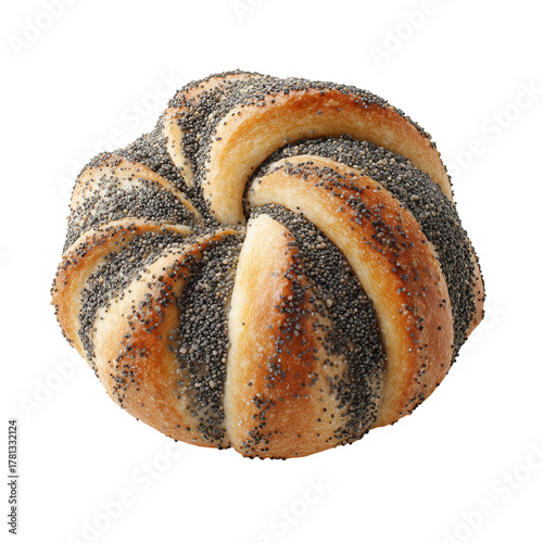 Freshly Baked Bread Topped With Poppy Seeds in a Warm Kitchen Setting During ...