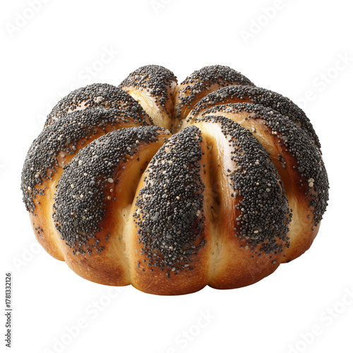 Freshly Baked Bread Topped With Poppy Seeds in a Warm Kitchen Setting During ...