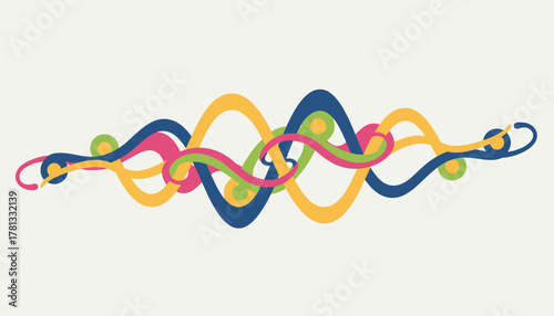 An abstract illustration of colorful sound waves dancing in the air representing the rhythm and flow of a favorite melody.