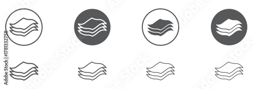 Layers icon editable vector stroke for web designs. Layers icon graphic doodle designs collection