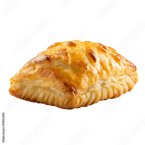 Delicious Walnut Pastry Slice Served With Cream in a Cozy Cafe Setting.
