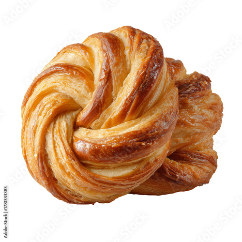 Delicious Pastry With Crispy Layers Freshly Baked for Breakfast at a Cozy Bak...