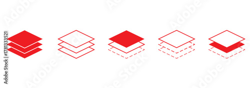 Land layers icon linear vector icon in a editable style.