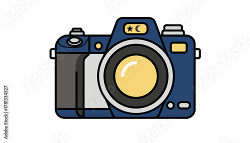 A professionalgrade camera with interchangeable lenses showcasing features for lowlight photography in a welllit studio setting.