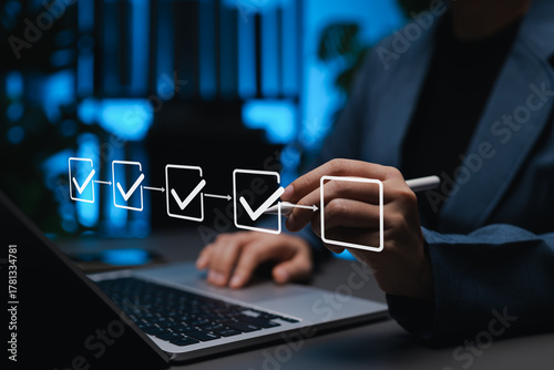 Obraz na płótnie Project planning and workflow management concept