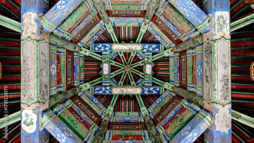 Intricate ceiling design of Beijing's Summer Palace