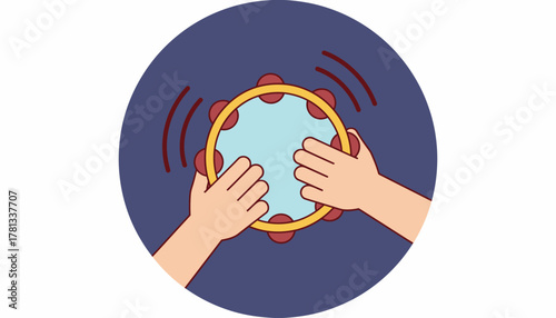 A closeup of a tambourine being played passionately during rehearsal showcasing the oftenoverlooked role of rhythm instruments in the ensemble.