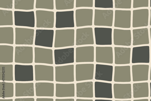 Minimalist Square Mosaic Pattern Tile Background Seamless Rustic Neutral Grid