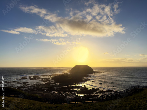 Sunset at Phillip Island coastal edge