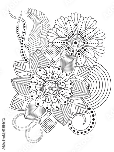 Flowers Coloring Pages For Adules