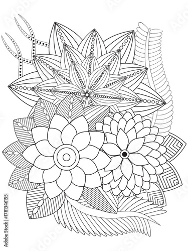Flowers Coloring Pages For Adules