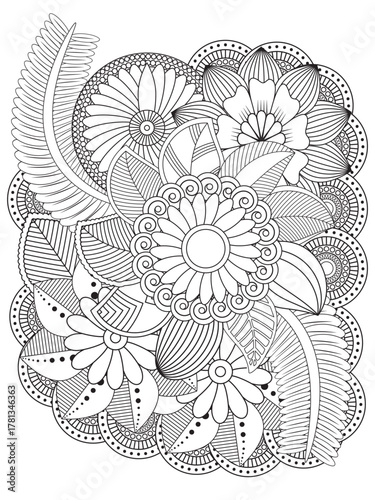 Flowers Coloring Pages For Adules
