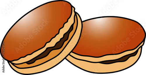 dorayaki vector illustration isolated on white background