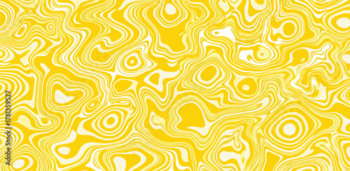 Vibrant Yellow Abstract Swirls Pattern for Creative Design, Background, and Textures