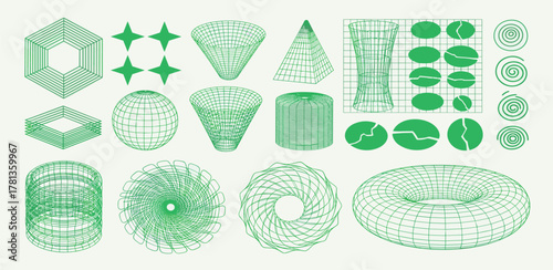 Geometric Vector Set Line Art Shapes and Forms for Modern Design and Visuals