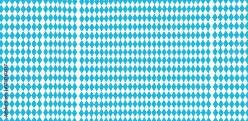 A seamless geometric pattern of alternating light blue and white diamond shapes creating a vibrant and modern textile-like design